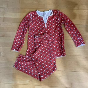Roller Rabbit Pjs red pajamas reindeer print small 6 pjs salvage bed head peru